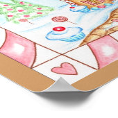 Gingerbrot Heart House Print Poster (Ecke)