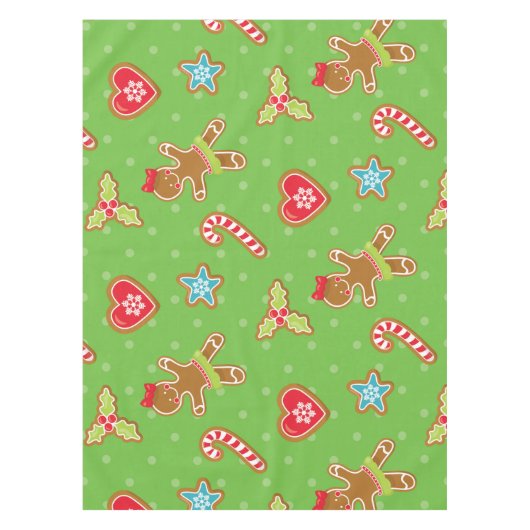 Gingerbrot Herz Weihnachtstablette Tischdecke (Vorderseite)