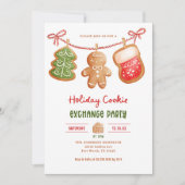 Gingerbrot Holiday Cookie Exchange Party Einladung (Vorderseite)