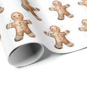 Gingerbrot Holiday Wrapping Paper Geschenkpapier (Rolleneckpunkt)