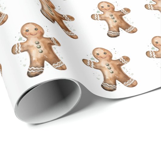 Gingerbrot Holiday Wrapping Paper Geschenkpapier (Rolleneckpunkt)