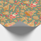 Gingerbrot Holiday Wrapping Paper Geschenkpapier (Ecke)
