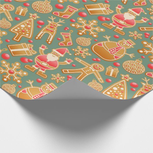 Gingerbrot Holiday Wrapping Paper Geschenkpapier (Ecke)