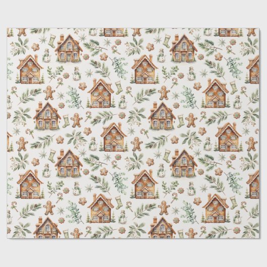Gingerbrot Holiday Wrapping Paper Geschenkpapier (Flach)