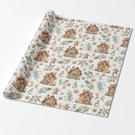 Gingerbrot Holiday Wrapping Paper Geschenkpapier (Ungerollt)
