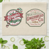 Gingerbrot Hot Chocolate Candy Eggnog Weihnachten Geschirrtuch (Gefaltet)