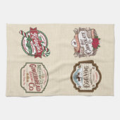 Gingerbrot Hot Chocolate Candy Eggnog Weihnachten Geschirrtuch (Horizontal)