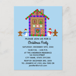 Gingerbrot House #1 Einladung Postkarte