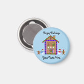 Gingerbrot House #1 Round Magnet (Vorderseite/Rückseite)