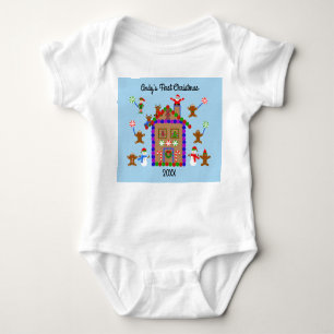Gingerbrot House #2 Baby Bodysuit Baby Strampler