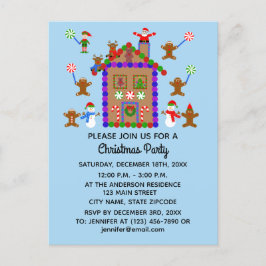 Gingerbrot House #2 Einladung Postkarte