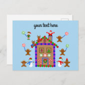 Gingerbrot House #2 Postkarte (Vorne/Hinten)