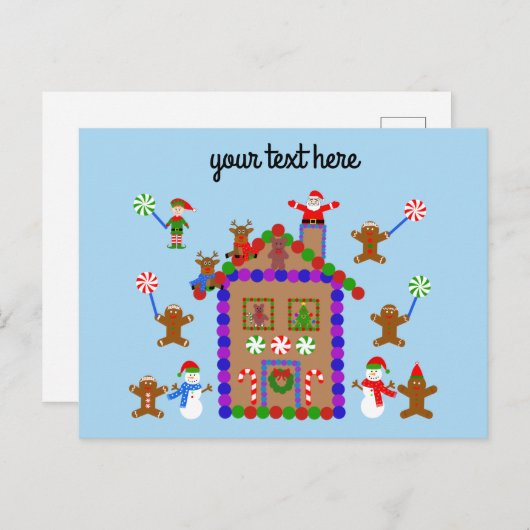 Gingerbrot House #2 Postkarte (Vorne/Hinten)