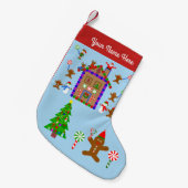 Gingerbrot House #2 Weihnachtsfeiertag Strumpf Kleiner Weihnachtsstrumpf (Vorderansicht (hängend))