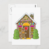 Gingerbrot House and Man Postkarte (Vorne/Hinten)