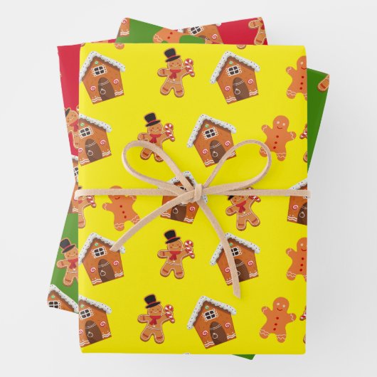 Gingerbrot House and Men Weihnachten Geschenkpapier Set (Beispiel)