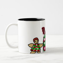 Gingerbrot House Art Spaß Zweifarbige Tasse