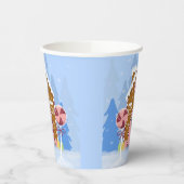 Gingerbrot House Blue Holiday Paper Cups Pappbecher (Links)
