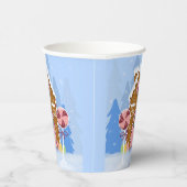 Gingerbrot House Blue Holiday Paper Cups Pappbecher (Rechts)