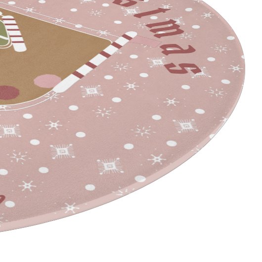 Gingerbrot House Camper Familienname Schneidebrett (Ecke)