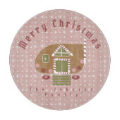 Gingerbrot House Camper Familienname Schneidebrett (Vorderseite)