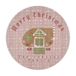 Gingerbrot House Camper Familienname Schneidebrett