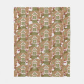 Gingerbrot House Camper Pink Fleecedecke (Vorderseite)