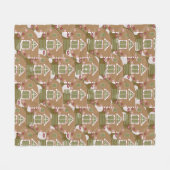 Gingerbrot House Camper Pink Fleecedecke (Vorderseite (Horizontal))