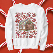 Gingerbrot House Candy Ugly Christmas Sweater Sweatshirt