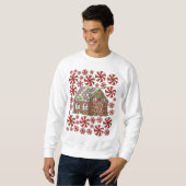Gingerbrot House Candy Ugly Christmas Sweater Sweatshirt (Vorne ganz)