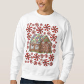 Gingerbrot House Candy Ugly Christmas Sweater Sweatshirt (Vorderseite)
