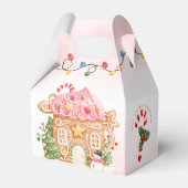 Gingerbrot House Christmas Favor Box Geschenkschachtel (Rückseite)