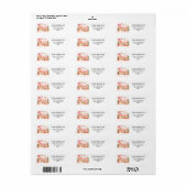 Gingerbrot House Christmas Return Address Label (Vorne)