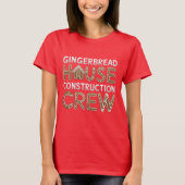 Gingerbrot House Construction Crew Digitale Kunst T-Shirt (Vorderseite)