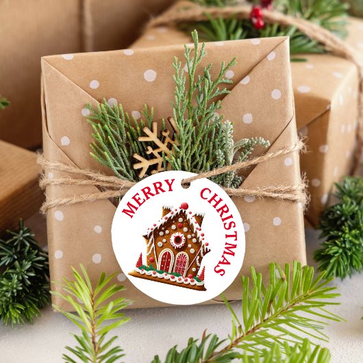 Gingerbrot House Contest Party White & Red Geschenkanhänger