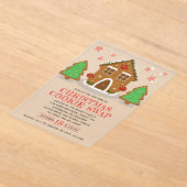 Gingerbrot House Cookie Exchange Weihnachtsfeierta Acryleinladungen (Ablage )