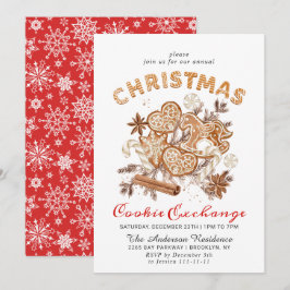Gingerbrot House Cookie Exchange Weihnachtsfeierta Einladung