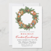 Gingerbrot House Cookie Exchange Weihnachtsfeierta Einladung (Vorderseite)