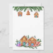 Gingerbrot House Cookie Exchange Weihnachtsfeierta Einladung (Rückseite)
