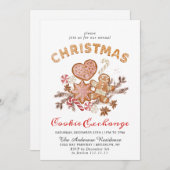 Gingerbrot House Cookie Exchange Weihnachtsfeierta Einladung (Vorne/Hinten)