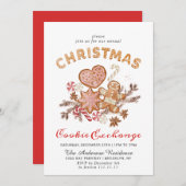 Gingerbrot House Cookie Exchange Weihnachtsfeierta Einladung (Vorne/Hinten)