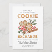 Gingerbrot House Cookie Exchange Weihnachtsfeierta Einladung (Vorderseite)