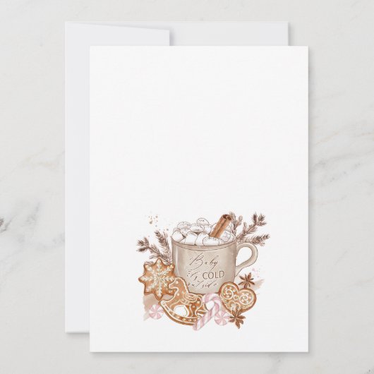 Gingerbrot House Cookie Exchange Weihnachtsfeierta Einladung (Rückseite)