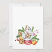 Gingerbrot House Cookie Exchange Weihnachtsfeierta Einladung (Rückseite)