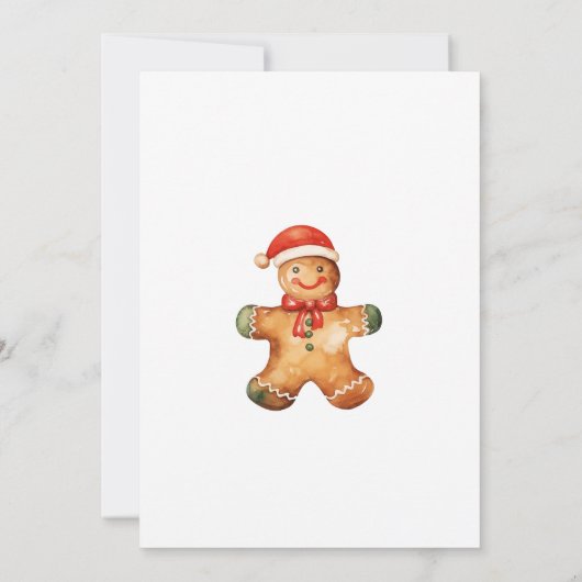 Gingerbrot House Cookie Exchange Weihnachtsfeierta Einladung (Rückseite)