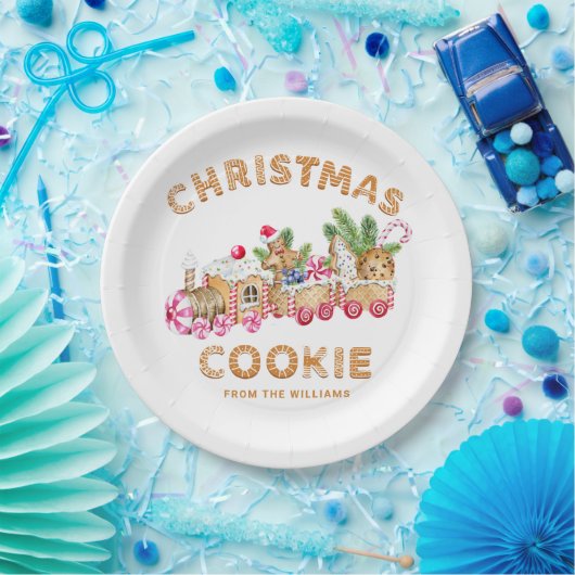 Gingerbrot House Cookie Exchange Weihnachtsfeierta Pappteller (Party)