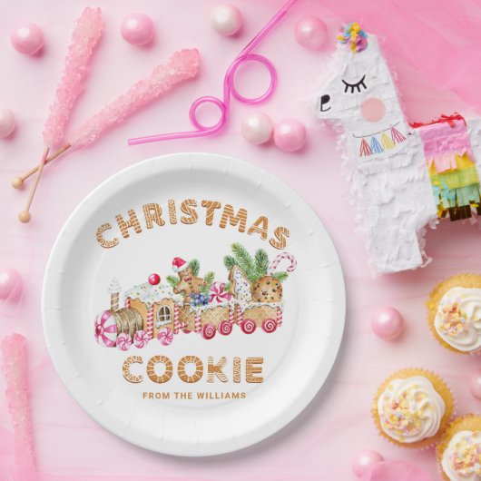 Gingerbrot House Cookie Exchange Weihnachtsfeierta Pappteller (Party)