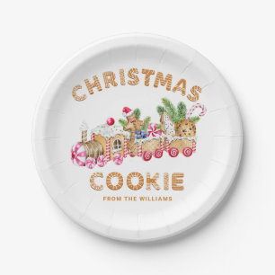 Gingerbrot House Cookie Exchange Weihnachtsfeierta Pappteller