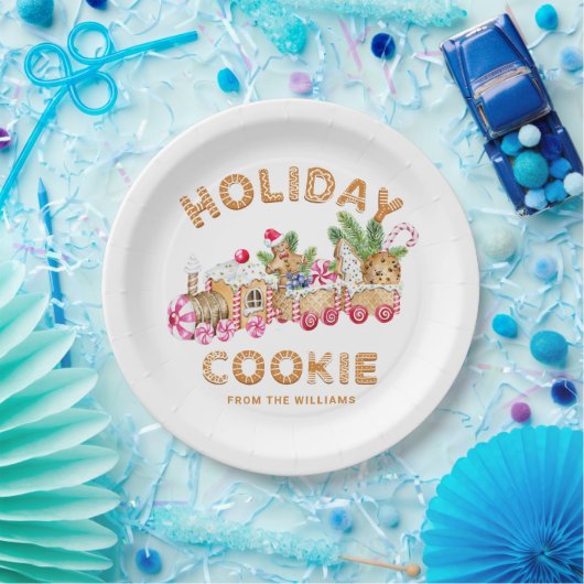 Gingerbrot House Cookie Exchange Weihnachtsfeierta Pappteller (Party)