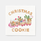 Gingerbrot House Cookie Exchange Weihnachtsfeierta Serviette (Vorderseite)